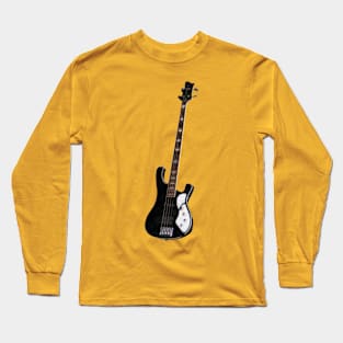 Music - Black and White Guitar Long Sleeve T-Shirt